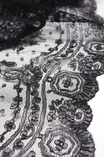 アンティークレース　dentelle antique  シャンティイレース　490cm .FR a l'epoque