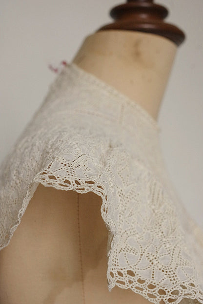 アンティークレース　 dentelle antique 　襟 .FR a l'epoque