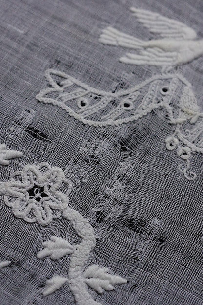 アンティークハンカチ　 mouchoir antique 　1 .FR a l'epoque