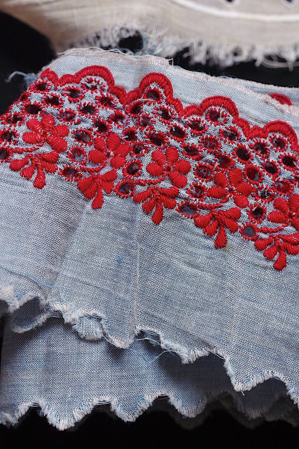 アンティークレース　 dentelle antique 　カットワーク刺繍 .FR a l'epoque