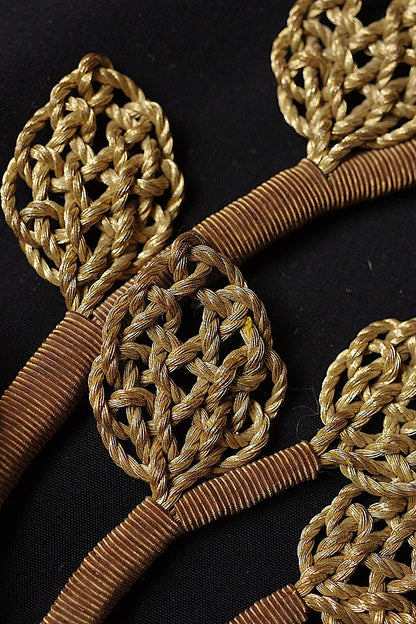 アンティークレース dentelle antique 　メタル糸　モチーフ .FR a l'epoque