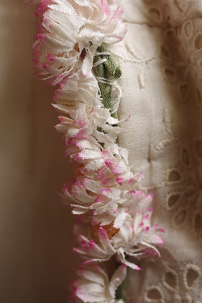 アンティークレース dentelle antique 　お花付き帽子 .FR a l'epoque