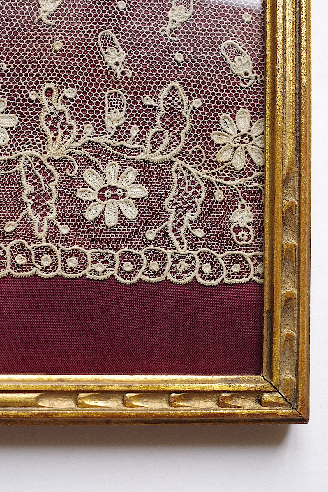 アンティーク額装レース　dentelle encadré .FR a l'epoque