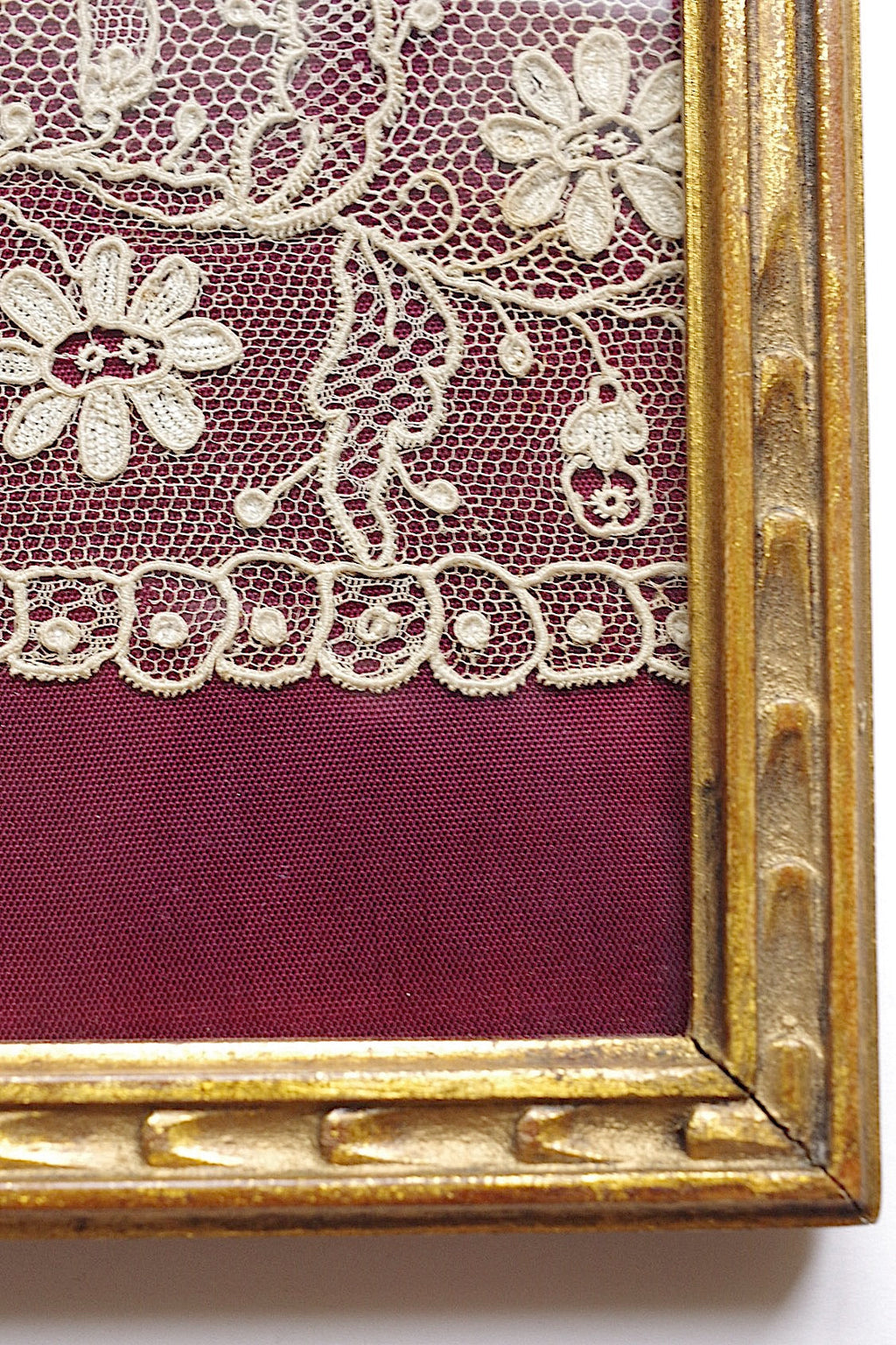 アンティーク額装レース　dentelle encadré .FR a l'epoque