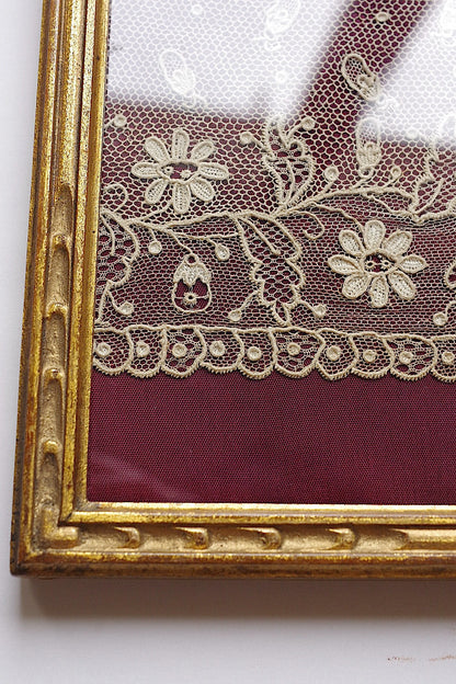 アンティーク額装レース　dentelle encadré .FR a l'epoque