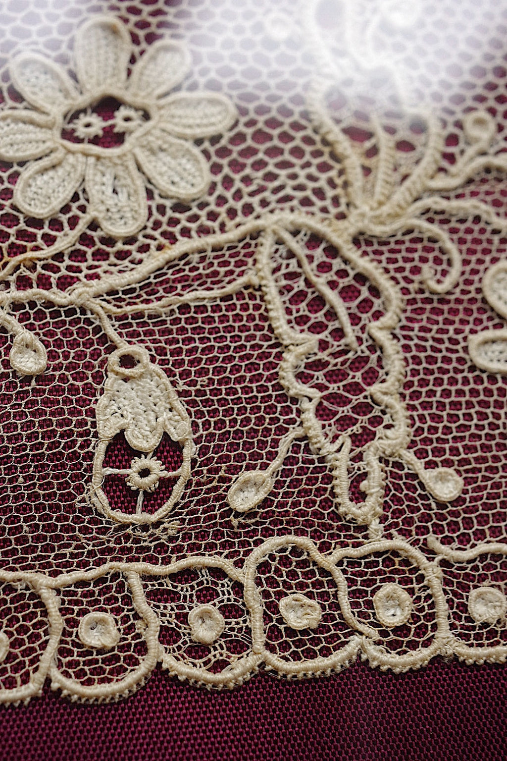 アンティーク額装レース　dentelle encadré .FR a l'epoque