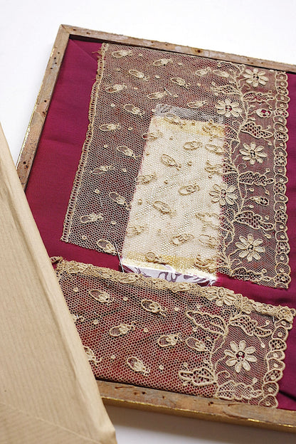 アンティーク額装レース　dentelle encadré .FR a l'epoque