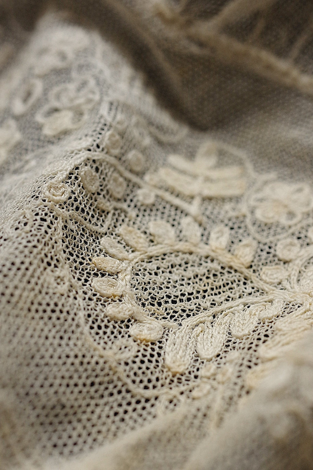 アンティークレース　dentelle antique bebe用キャップ .FR a l'epoque