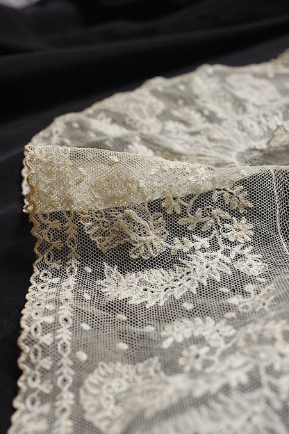 アンティークレース　dentelle antique bebe用キャップ .FR a l'epoque