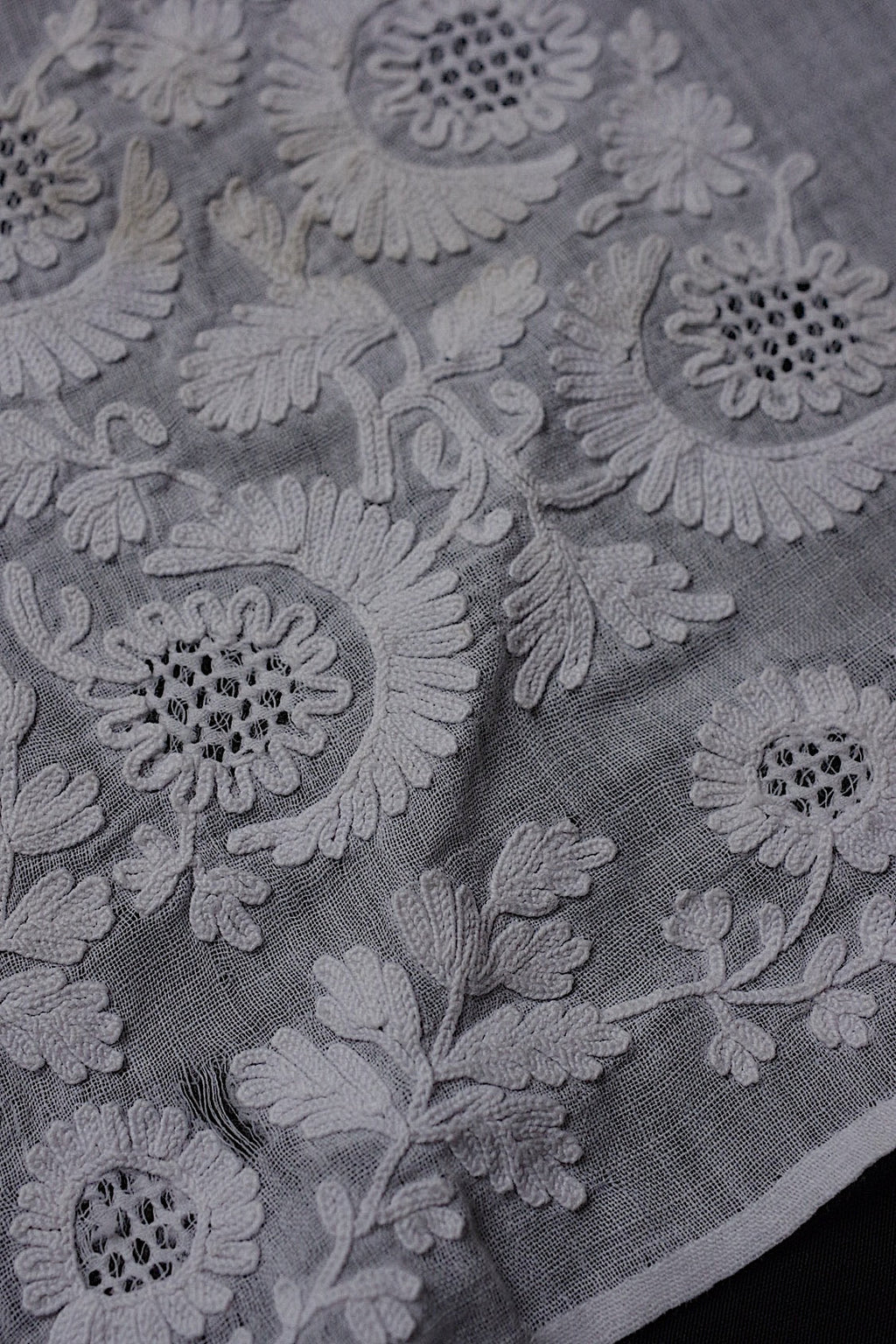 アンティークレース　dentelle antique　fichu 刺繍生地　lots 2 .FR a l'epoque