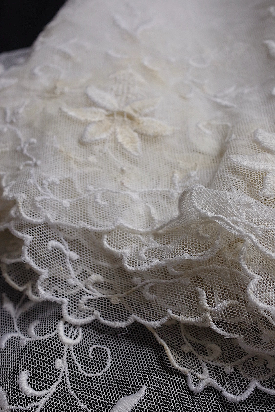 アンティークレース　dentelle antique　レース生地　613cm .FR a l'epoque