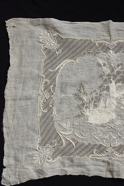 アンティークレース　dentelle antique 刺繍ハギレ .FR a l'epoque