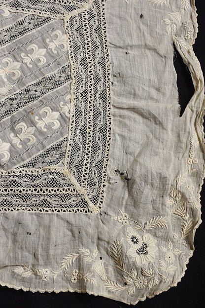 アンティークレース　dentelle antique　刺繍　lot1 .FR a l'epoque