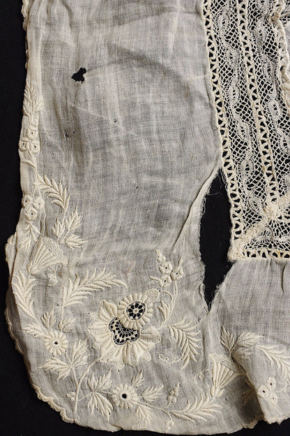 アンティークレース　dentelle antique　刺繍　lot1 .FR a l'epoque