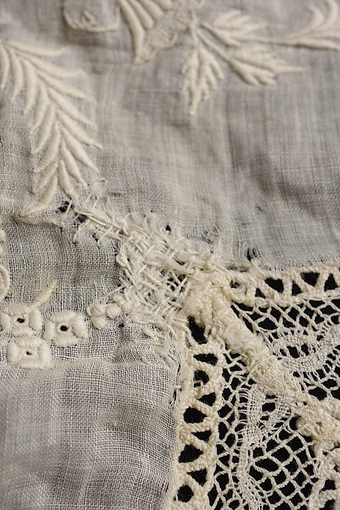アンティークレース　dentelle antique　刺繍　lot1 .FR a l'epoque
