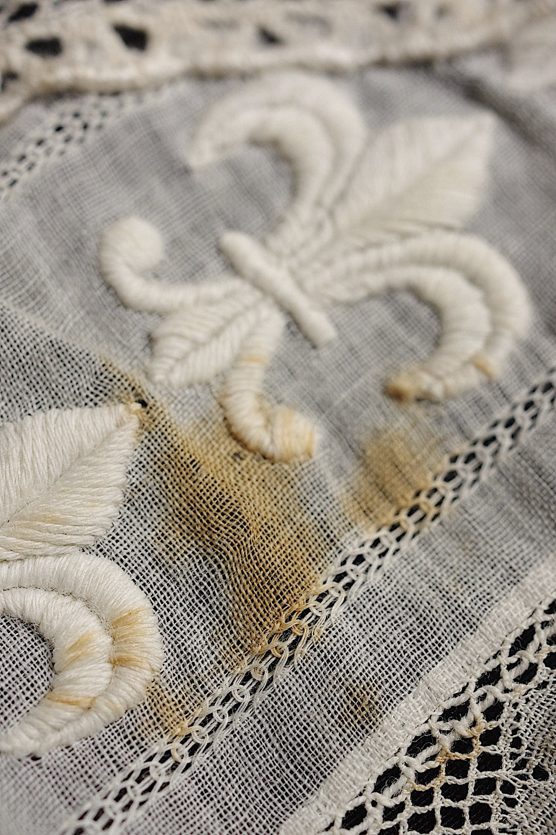 アンティークレース　dentelle antique　刺繍　lot1 .FR a l'epoque