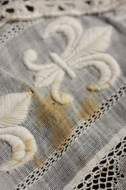 アンティークレース　dentelle antique　刺繍　lot1 .FR a l'epoque
