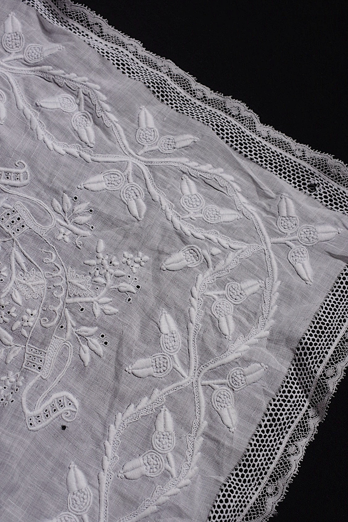 アンティークレース　dentelle antique　刺繍　lot1 .FR a l'epoque