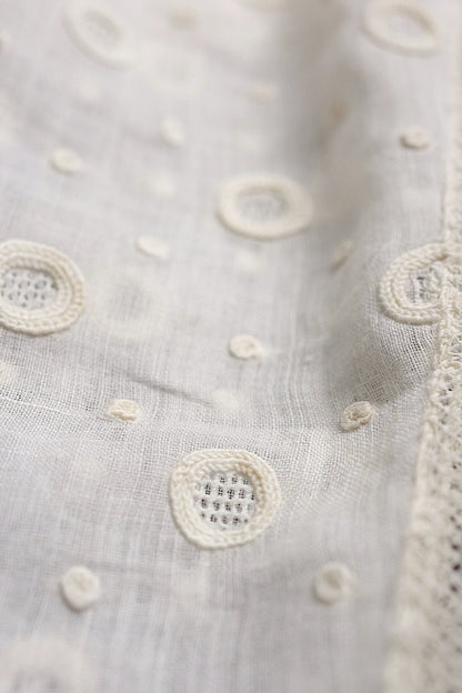 アンティークレース　dentelle antique　刺繍ショール .FR a l'epoque