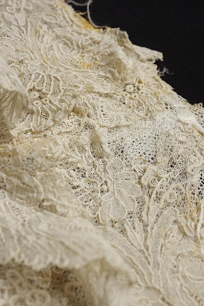 アンティークレース　dentelle antique　ブリュクセルレース　ハギレ .FR a l'epoque