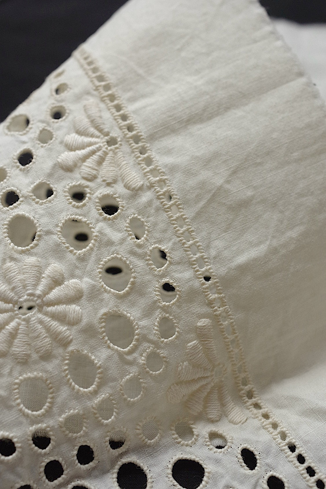 アンティークレース　dentelle antique　カットワークレース　刺繍　素材用 .FR a l'epoque