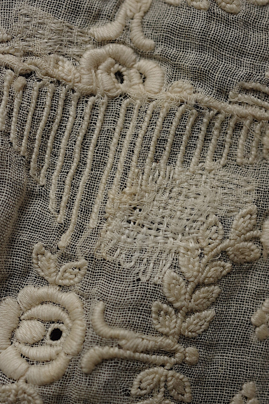 アンティークレース　dentelle antique　刺繍生地はぎれ　素材用 .FR a l'epoque