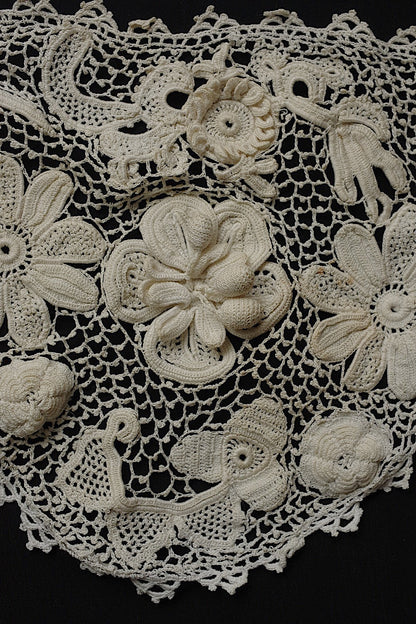 アンティークレース　dentelle antique　刺繍生地　クロシェレース　素材用 .FR a l'epoque