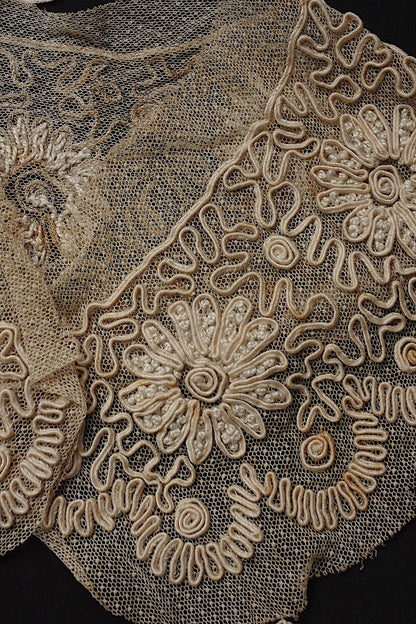 アンティークレース　dentelle antique　襟など　５種　素材用 .FR a l'epoque