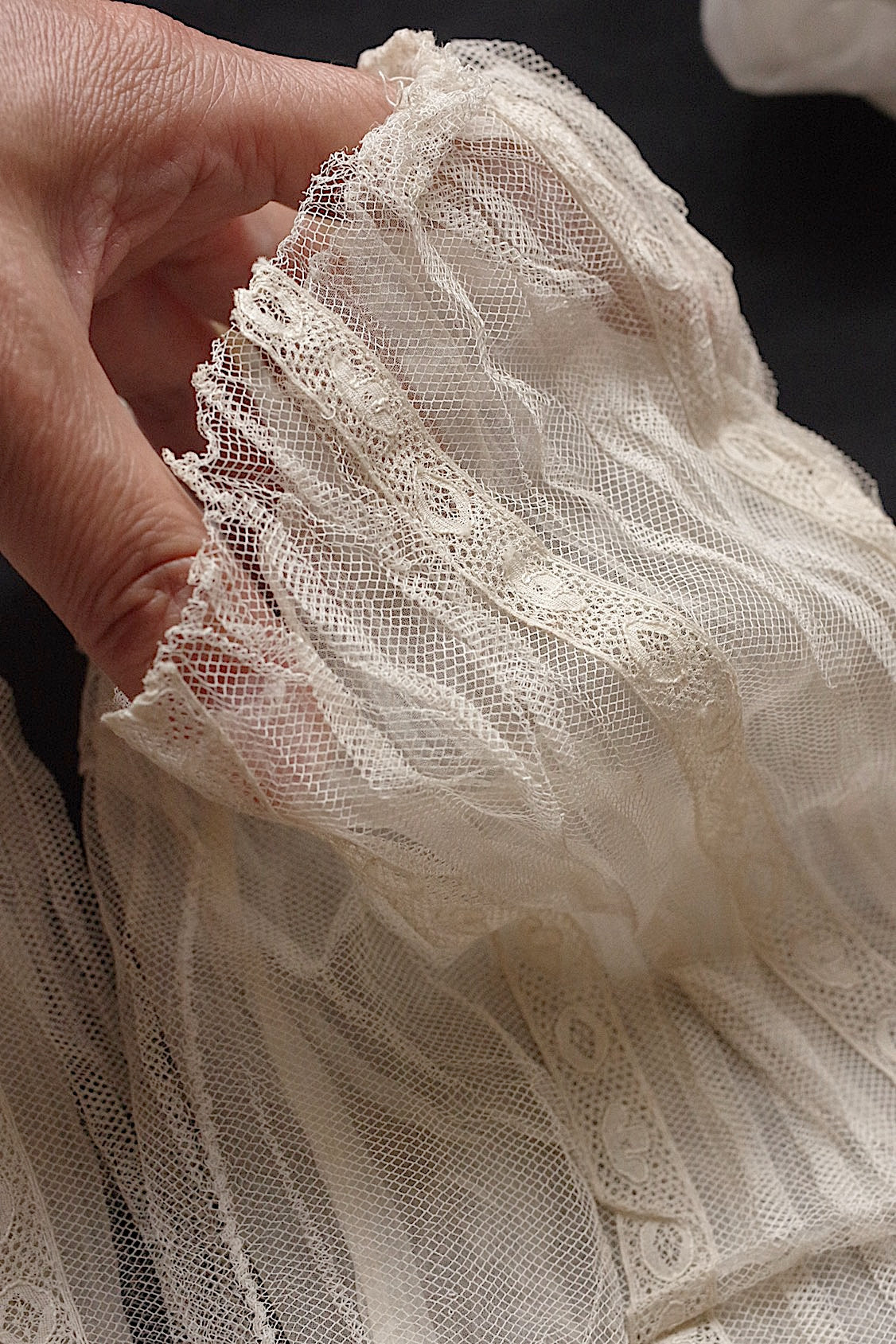 アンティークレース　dentelle antique　plastron など3種　素材用 .FR a l'epoque