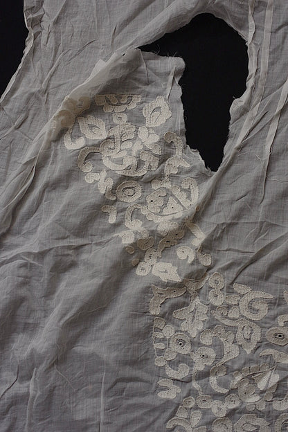 アンティークレース　dentelle antique　刺繍生地　ハギレ .FR a l'epoque