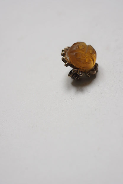 ヴィンテージブローチ　vintage broche てんとう虫 .FR a l'epoque