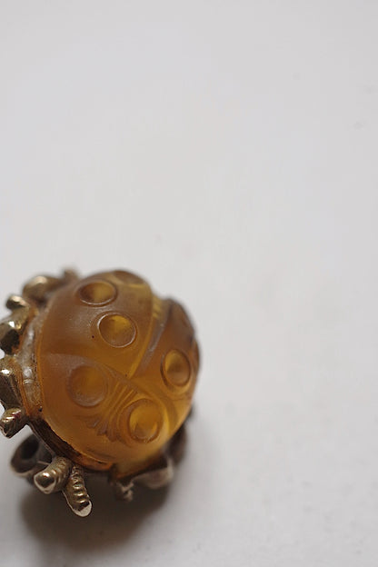 ヴィンテージブローチ　vintage broche てんとう虫 .FR a l'epoque