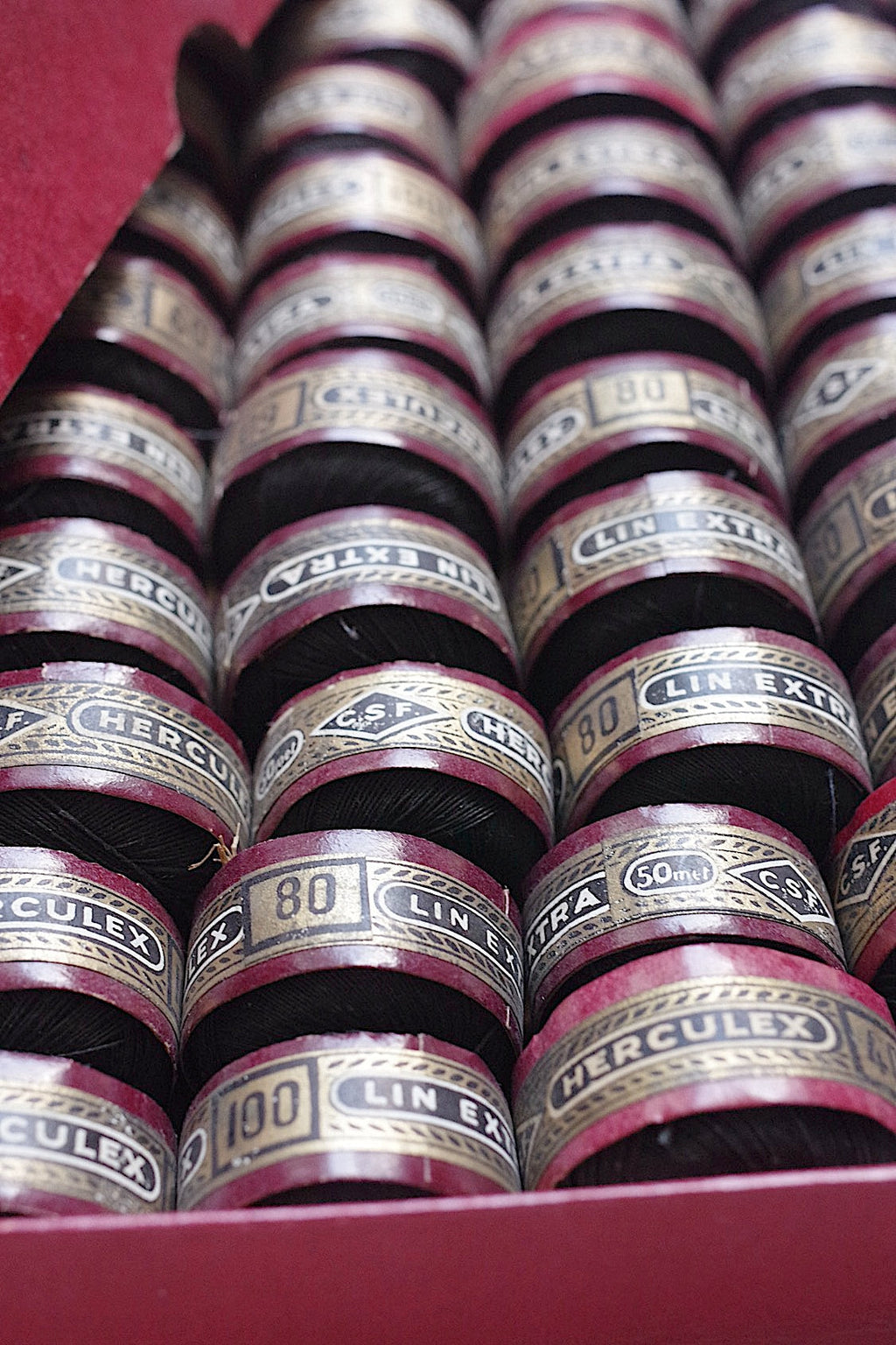 アンティークボビン　antique bobbin リネン黒 .FR a l'epoque