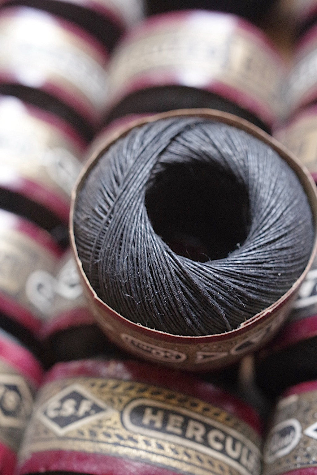 アンティークボビン　antique bobbin リネン黒 .FR a l'epoque