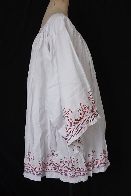 ヴィンテージ教会チュニック　vêtement vintage チャーチスモック　surplis4 .FR a l'epoque