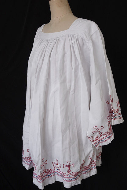 ヴィンテージ教会チュニック　vêtement vintage チャーチスモック　surplis4 .FR a l'epoque