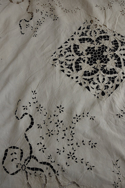 アンティークインテリアカバー　linge de maison antique リネン刺繍 .FR a l'epoque