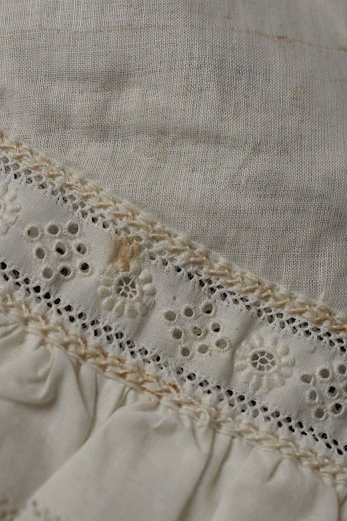 アンティークレース袖　dentelle antique  antique lace2 .FR a l'epoque