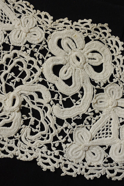 アンティークレース　dentelle antique  antique lace　クロシェ襟 .FR a l'epoque