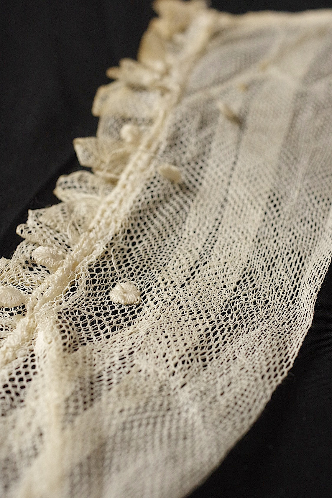 アンティークレース　dentelle antique  antique lace　ジャボ .FR a l'epoque