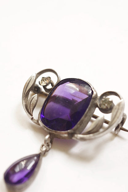 antique broche アンティークブローチ　パープル .FR a l'epoque