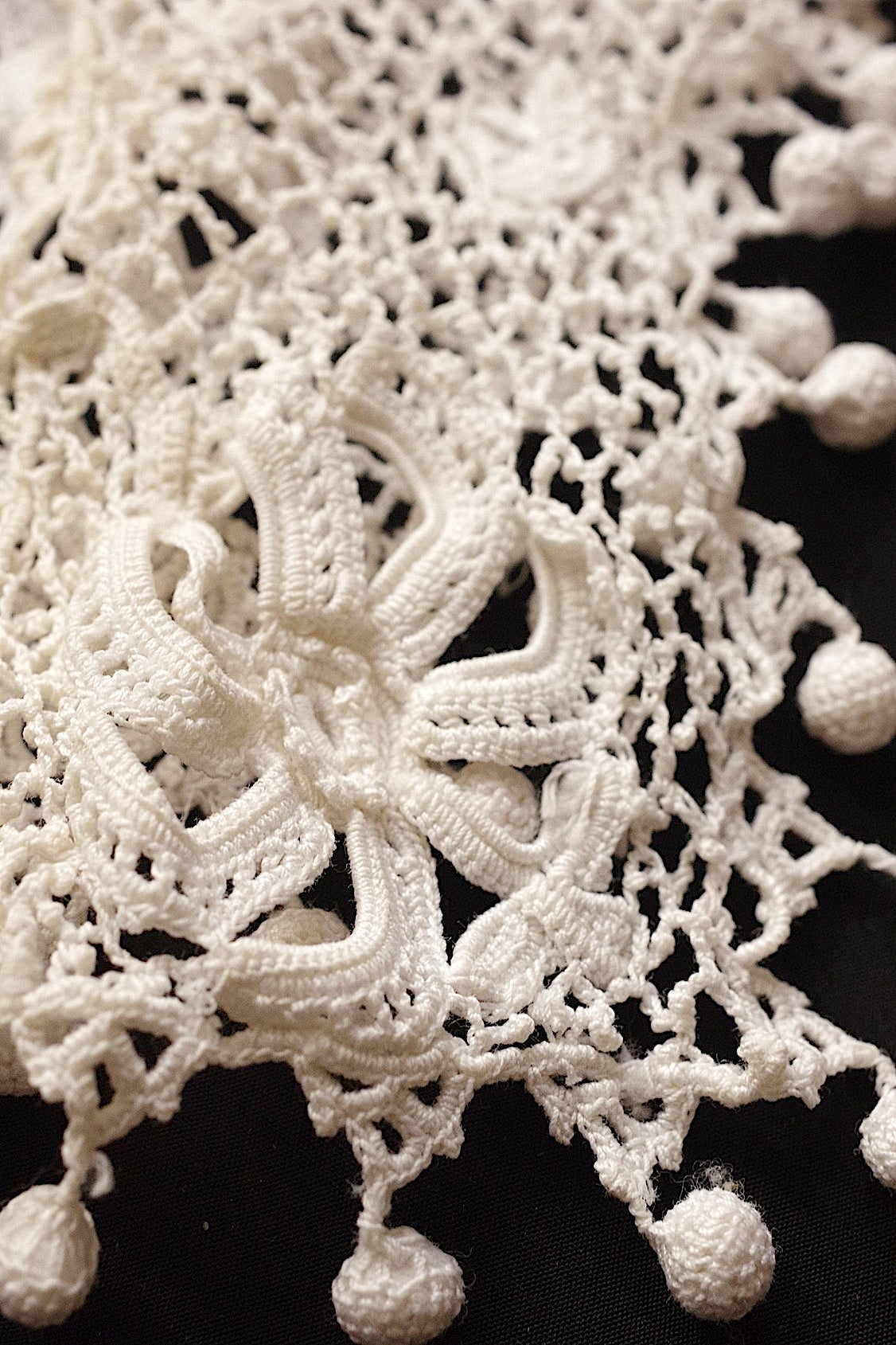 アンティークレース　antique dentelle クロシェレースハギレ .FR a l'epoque