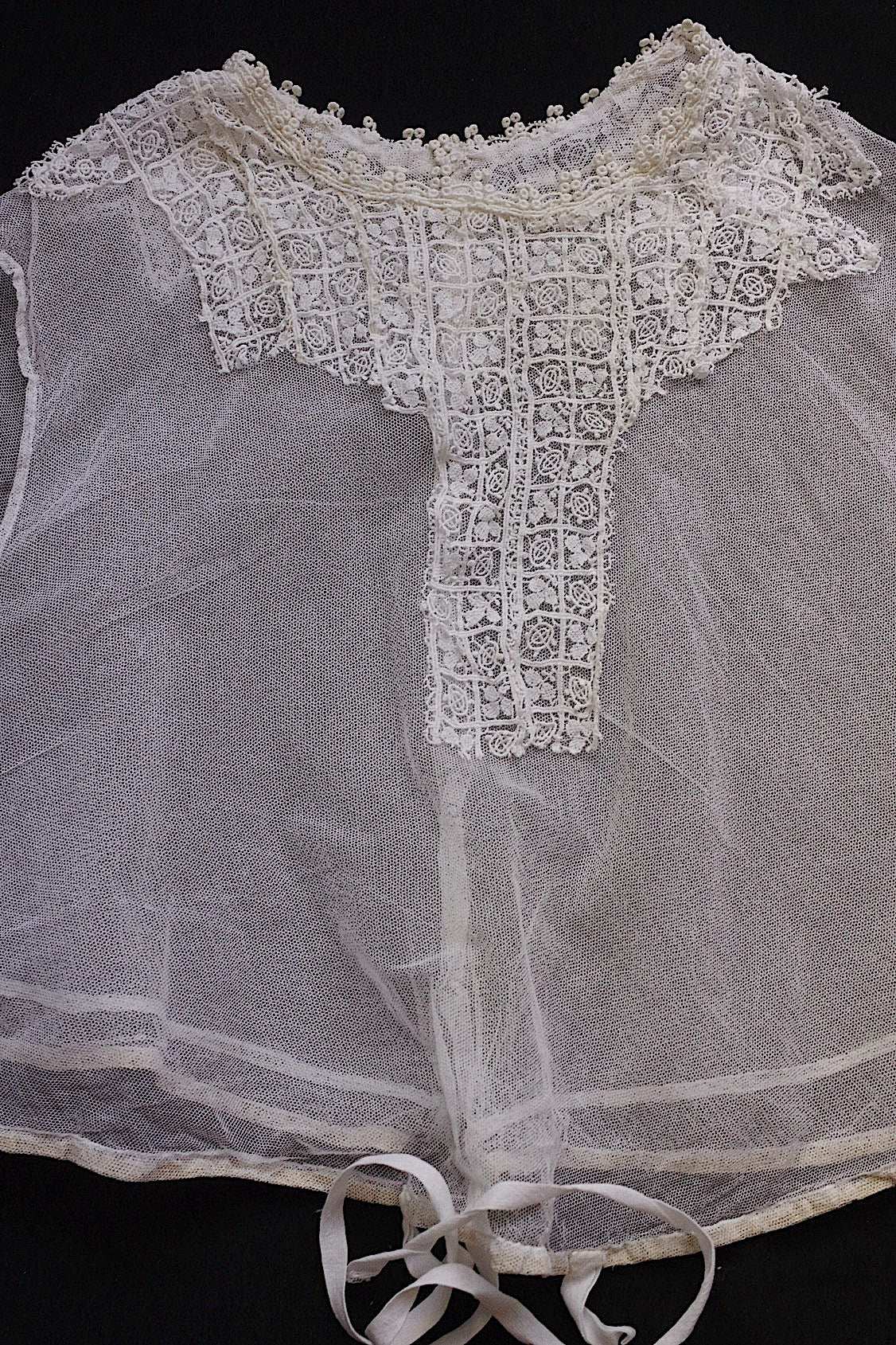 アンティークレース　antique dentelle　plastron lot .FR a l'epoque