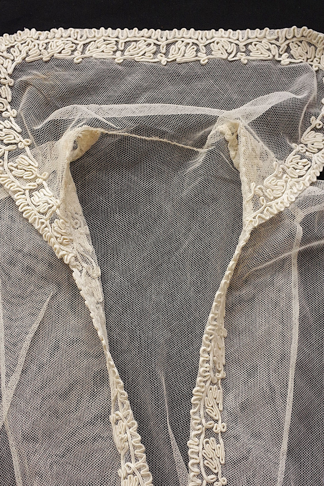 アンティークレース　antique dentelle　plastron lot .FR a l'epoque