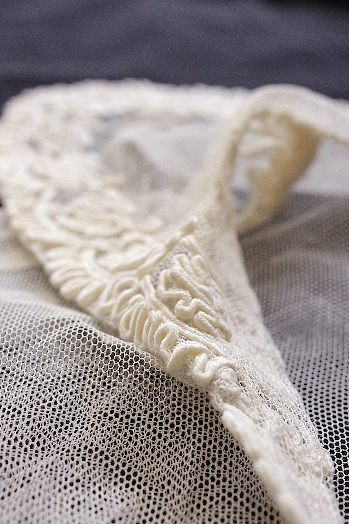 アンティークレース　antique dentelle　plastron lot .FR a l'epoque