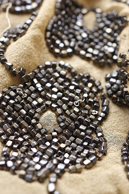 アンティークレース　antique dentelle　ビーズ刺繍　素材 .FR a l'epoque