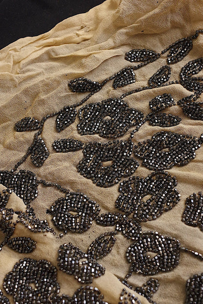 アンティークレース　antique dentelle　ビーズ刺繍　素材 .FR a l'epoque