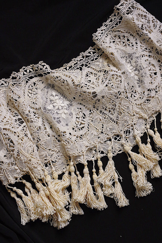 アンティークレース　dentelle antique lace　フリンジ .FR a l'epoque