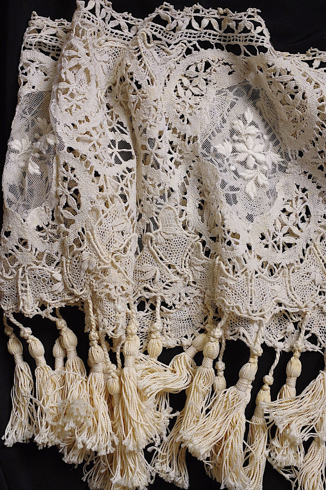 アンティークレース　dentelle antique lace　フリンジ .FR a l'epoque