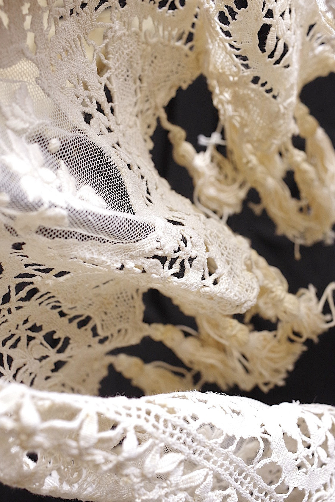 アンティークレース　dentelle antique lace　フリンジ .FR a l'epoque